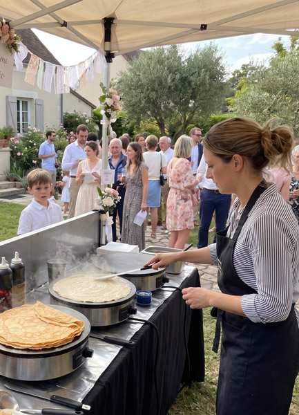 Animation crêpes lors d’un événement privé